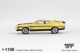  Mô hình xe Ford Mustang Mach1 Grabber Yellow tỉ lệ 1:64 MiniGT MGT01139 