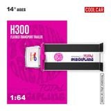  Mô hình xe tải thớt trượtH300 Flatbed Transport Trailer Iron Maiden White & Pink Paint Scheme tỉ lệ 1:64 Coolcar CC647230 