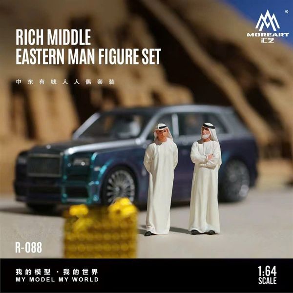  Set mô hình nhân vật figure Middle Eastern Wealthy Man Figure Set tỉ lệ 1:64 MoreArt MO223088 