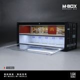 Hộp trưng bày container mô phỏng Bối cảnh chủ đề McDonald's có đèn kích thước 38.7x16x16.5cm tỉ lệ 1:64 MoreArt box M-Box MB400320 