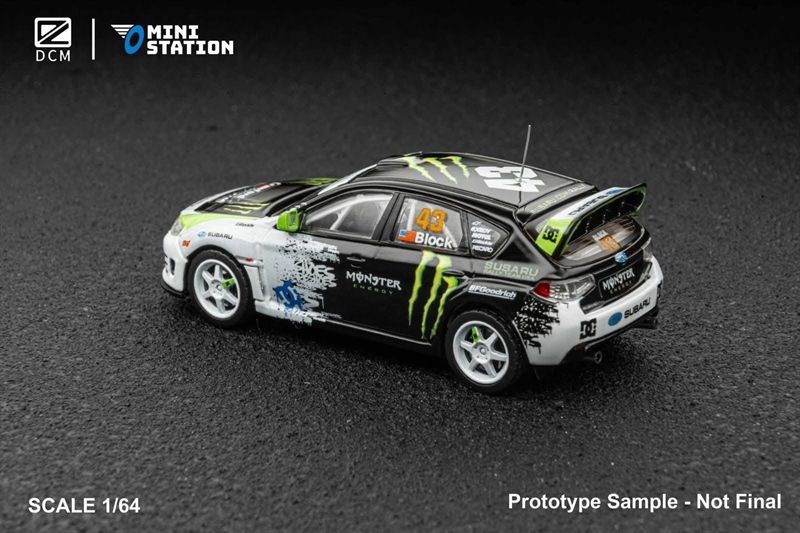  Mô hình xe Subaru Impreza WRX STI Rally Block43 2008 tỉ lệ 1:64 DCM & Mini Station OT64652 