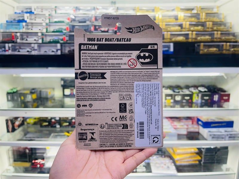  Mô hình thuyền 1966 Bat Boat/Bateau Fantasy Hotwheels kim loại có bản quyền chính hãng tỉ lệ 1:64 C4982-FA 