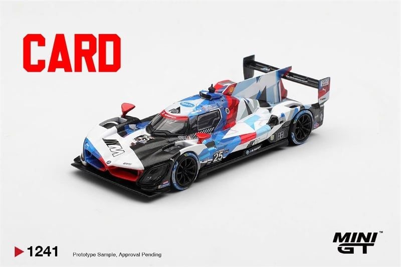  Mô hình xe BMW M Hybrid V8 GTP #25 BMW M Team RLL 2024 IMSA Daytona 24 Hrs bản card tỉ lệ 1:64 MiniGT MGT01241 - NO CHASE 