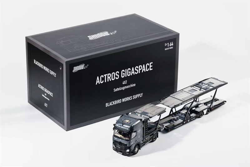  Mô hình xe Actros GIGASPACE BlackBird Works Supply Limited 800 Pcs tỉ lệ 1:64 Shadow Pro 