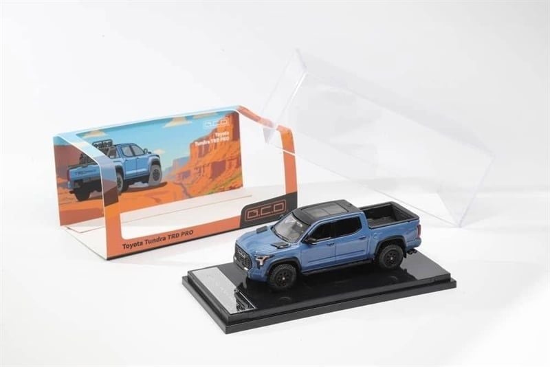  Mô hình xe Toyota Tundra PickUp(XK70) Blue TRD Pro Licensed Product tỉ lệ 1:64 GCD model OT64757 