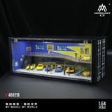  Hộp trưng bày mô container mo phỏng garage custom Spoon 2 tầng có đèn tỉ lệ 1:64 MoreArt MO400219 