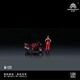  Mô hình nhân vật Honda CBR1100XX Metal Red Motorcycle Girl Simulation Resin Model tỉ lệ 1:64 MoreArt MO222172 