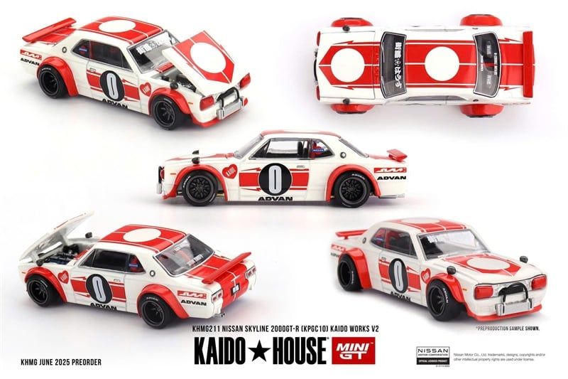  [Hàng Loose] Mô hình xe Nissan Skyline 2000GT-R (KPGC10) Kaido Works V2 tỉ lệ Kaido House KHMG211 