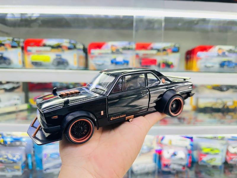  Xe ô tô mô hình bằng hợp kim và nhựa Niss Skyline GT-R V8 Drift tỉ lệ 1:24 Alloy Model VB24496 OT24160 