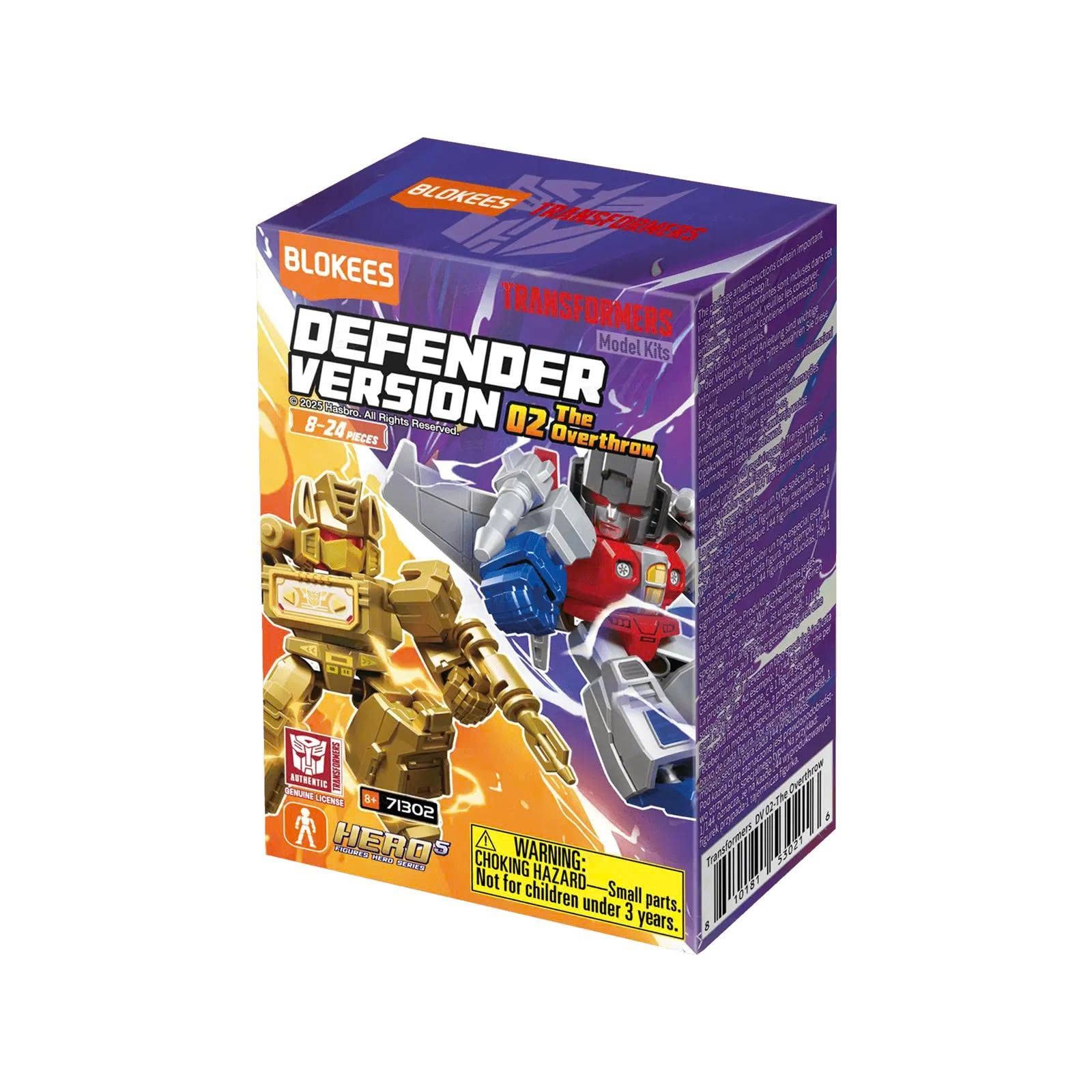  Set 12 mô hình lắp ráp serries Transformers Defender Version 02 The Overthrow ET29 Blokees 71302-set 
