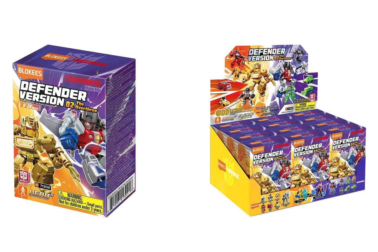  Set 12 mô hình lắp ráp serries Transformers Defender Version 02 The Overthrow ET29 Blokees 71302-set 