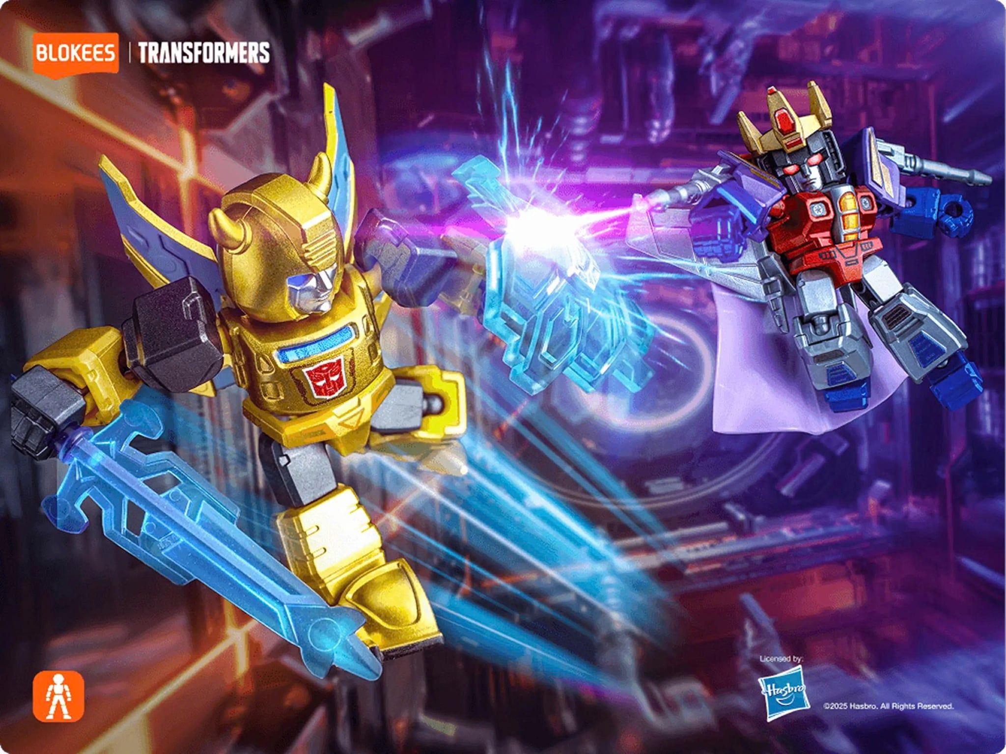  Set 12 mô hình lắp ráp serries Transformers Defender Version 02 The Overthrow ET29 Blokees 71302-set 