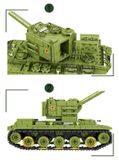  Mô hình lắp ghép xe tăng KV2 Military Tank 536 mảnh LY27 LG056 