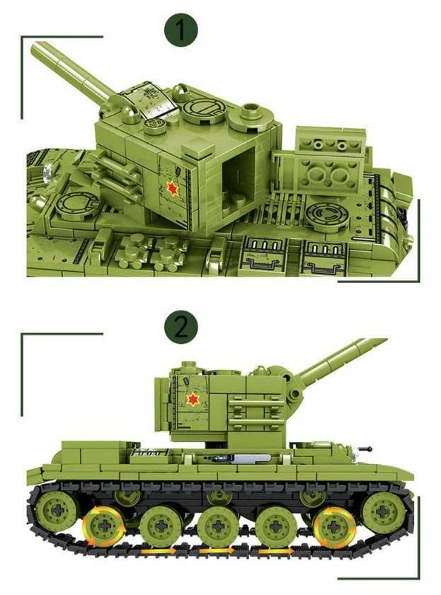  Mô hình lắp ghép xe tăng KV2 Military Tank 536 mảnh LY27 LG056 