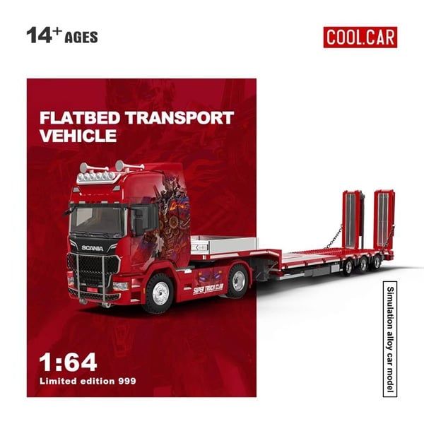  Mô hình xe đầu kéo Scania Flatbed Truck Optimus Prime Paint Job tỉ lệ 1:64 Cool car CC647504 