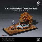  Hộp trưng bày mô phỏng diorama đường đất cánh đồng mùa thu kích thước 18cm x 8.5cm x 8.6cm tỉ lệ 1:64 MoireMO901333 
