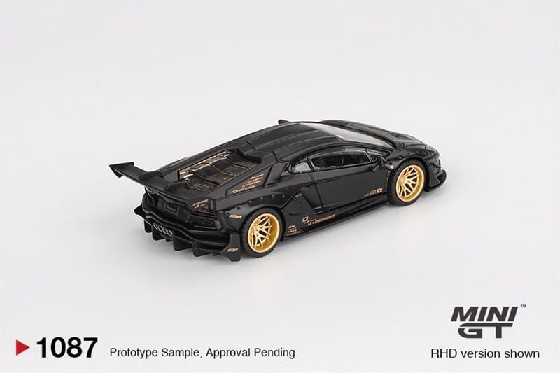  Mô hình xe LB★WORKS Lamborghini Aventador Limited Edition Matte Black bản card tỉ lệ 1:64 MiniGT MGT01087 No Chase 