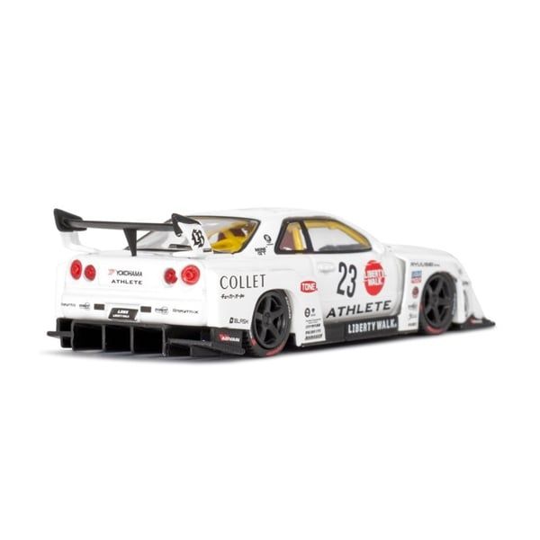  Mô hình xe Nissan LB-ER34 Super Silhouette ATHLETE/COLLET bản card Nhật tỉ lệ 1:64 MiniGT MGT01059 