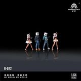 Mô hình nhân vật set 4 người Custom Mask Doll Set Resin tỉ lệ 1:64 Moreart MO223072 