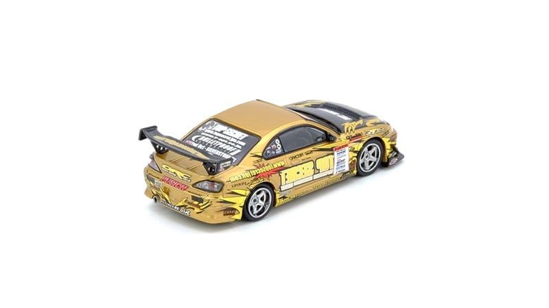  Mô hình xe Nissan TOP SECRET Silvia (S15) Gold D1 Grand Prix Series Champion 2004 tỉ lệ 1:64 Inno64 IN64-S15TS-D104 