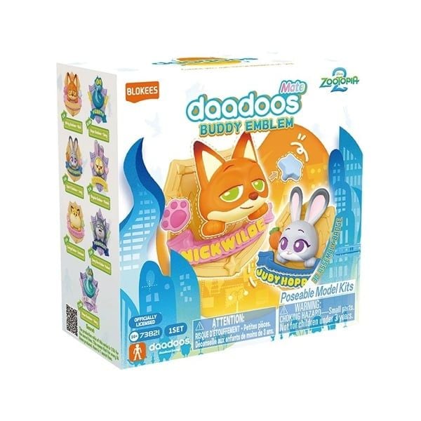  Mô hình Blindbox Zootopia Daadoos Mate Series 01 Buddy Emblem Blokees 73821 