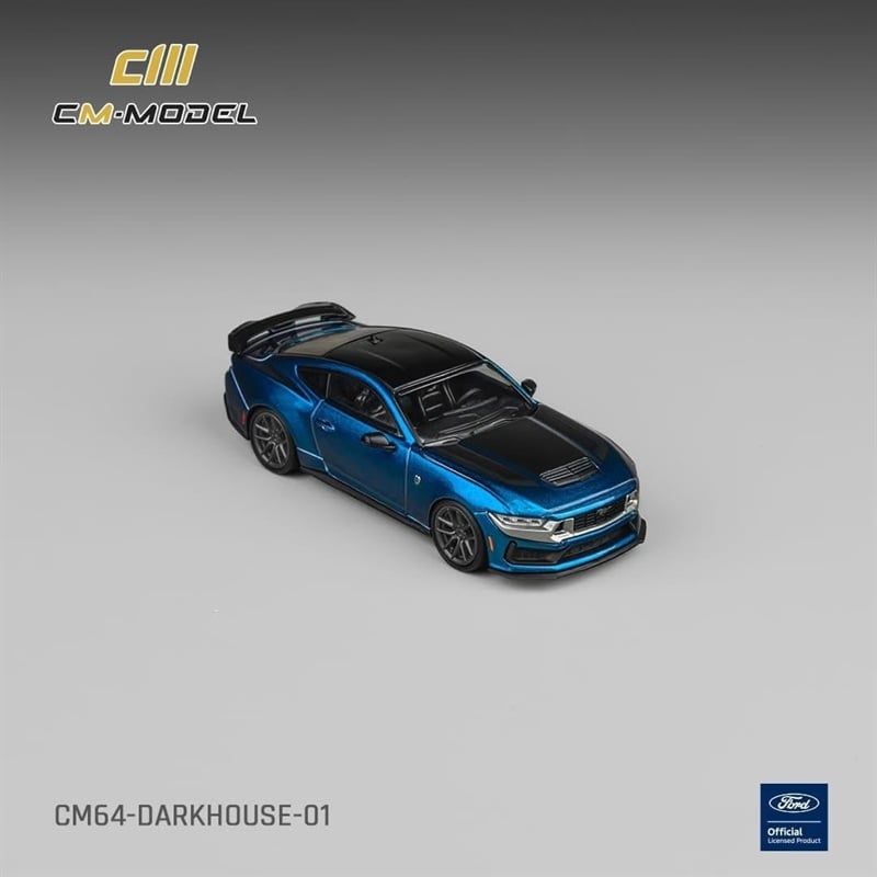  Mô hình xe Ford Mustang DarkHorse Blue Ember Metallic tỉ lệ 1:64 CM Model CM64-DarkHorse-01 