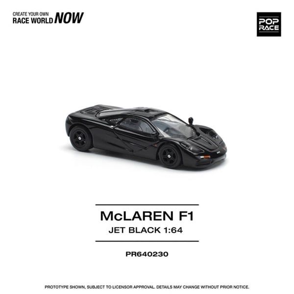  Mô hình xe McLaren F1 - Jet black open engine tỉ lệ 1:64 Poprace PR640230 