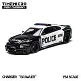  Mô hình xe Dodge Charger “Brawler” LSPD Police Car Die-Cast tỉ lệ 1:64 TimeMicro × PSC DESIGN TM648201 