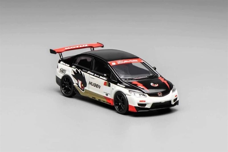  Mô hình xe ô tô Honda Civic Type R FD2 Mugen Livery White tỉ lệ 1:64 MotorHelix M65406 