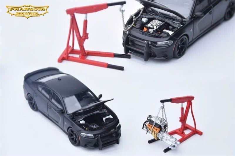  Mô hình xe Dodge Charger SRT Hellcat Matt Black Color tỉ lệ 1:64 Phantom Knight PK model OT64760 