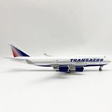  Mô hình máy bay TRANSAERO B747 có bánh xe - kích thước 30cm MB30051 