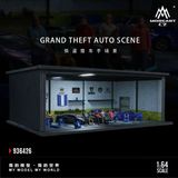  Hộp trưng bày mô phỏng Garage Grand Theft Auto game GTA có đèn kích thước 20cm x 30cm x 11cm tỉ lệ 1:64 MoreArt MO936426 