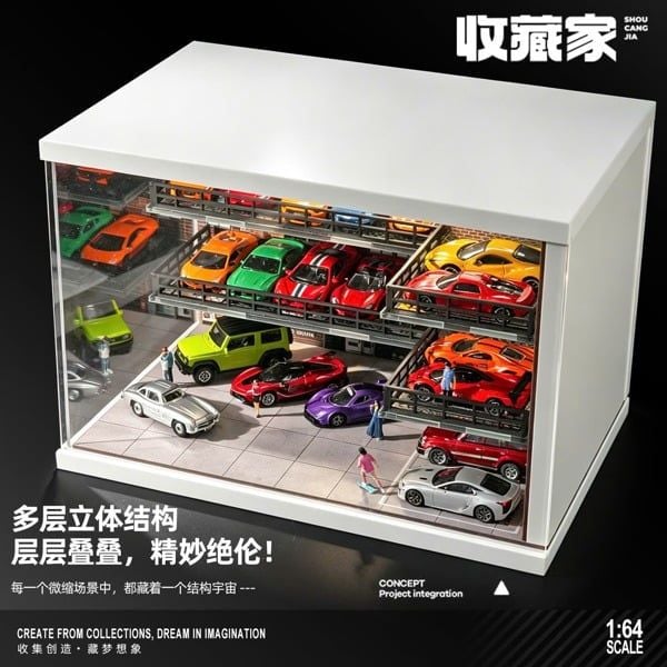  Hộp trưng bày mô phỏng Industrial Vintage Garage tỉ lệ 1:64 Shou Cang Jia SCJ82076 
