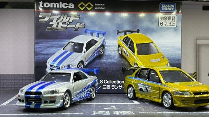  Set 2 mô hình xe Fast & Furious tỉ lệ 1:64 Tomica Unlimited Premium PRM 79811 
