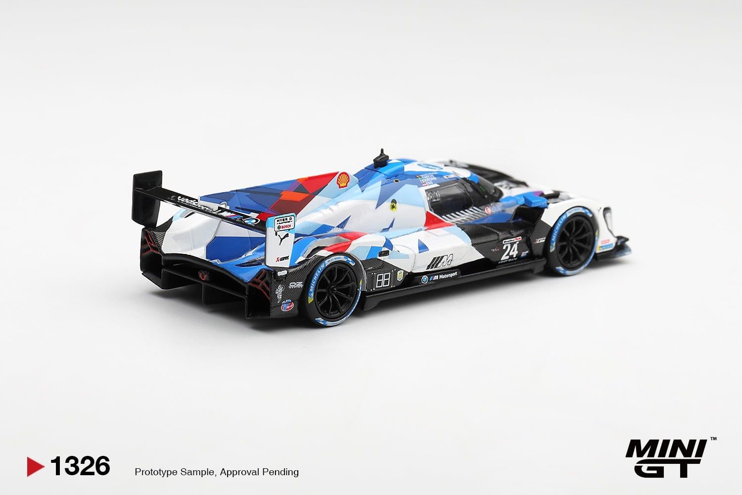  Mô hình xe BMW M Hybrid V8 GTP #24 BMW M Team RLL 2024 IMSA Daytona 24 Hrs tỉ lệ 1:64 MiniGT MGT01326 