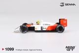  Mô hình xe McLaren MP4/4 #12 Ayrton Senna 1988 Japanese Grand Prix Winner bản card tỉ lệ 1:64 MiniGT MGT01099 