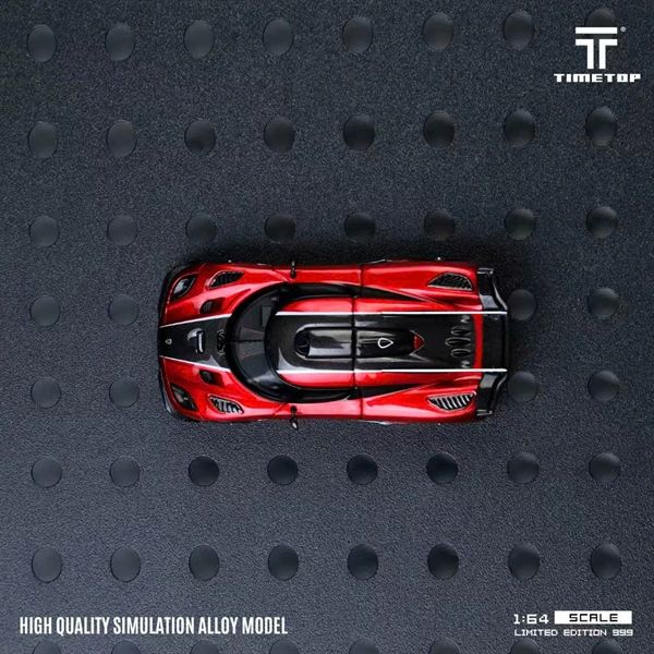  Mô hình xe ô tô Koenigsegg One:1 Metallic Red mở được nắp máy tỉ lệ 1:64 Timetop TT644812 