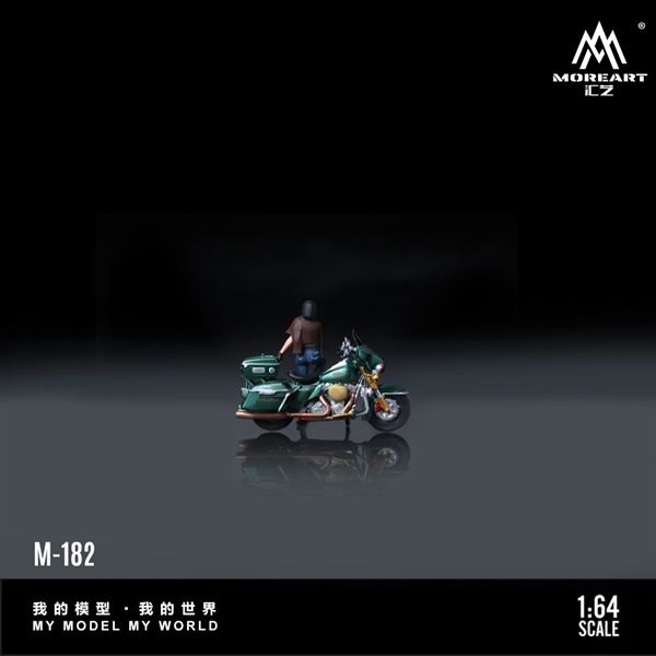  Mô hình nhân vật figure và xe mô tô Harley Cruising Motorcycle Cowgirl Resin Model tỉ lệ 1:64 MoreArt MO222182 