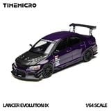  Mô hình xe Mitsubishi Evo Lancer Evolution IX Metallic Purple tỉ lệ 1:64 Time micro TM800214 