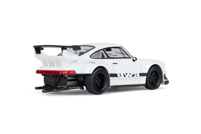  Mô hình xe Porsche RWB930 Stella Artois Circuit Spec White tỉ lệ 1:64 ModelModel 