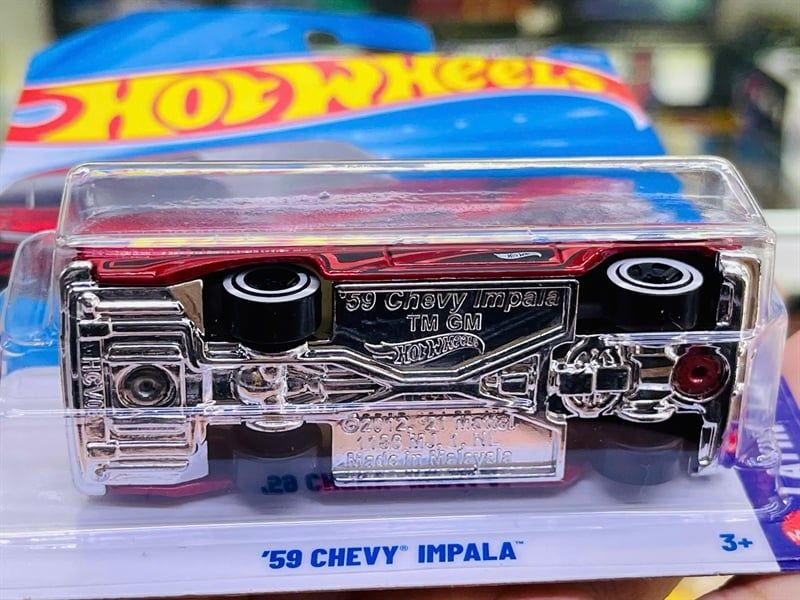  Mô hình xe tải Chevrolet Chevy Impala 59 Hotwheels kim loại có bản quyền chính hãng tỉ lệ 1:64 C4982-CV 