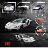 Mô hình xe Lamborghini Centenario LP770-4 mở 2 cửa + nắp máy sau limited edition tỉ lệ 1:64 Rhino Model 