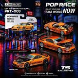  Mô hình xe TOP SECRET A80 SUPRA GT300 ORANGE CHROME tỉ lệ 1:64 Pop Race PRT003 