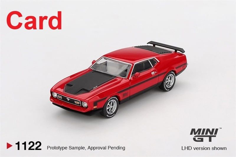  Mô hình xe Ford Mustang Mach1 1971 Race Red tỉ lệ 1:64 MiniGT MGT01122-BL - HaveChase 