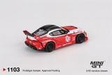  Mô hình xe Toyota GR Supra Red/White LB★WORKS tỉ lệ 1:64 MiniGT MGT01103 