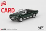  Mô hình xe Ford Mustang Convertible 1964 Highland Green card tỉ lệ 1:64 MiniGT MGT01166 HAVE CHASE CAR 
