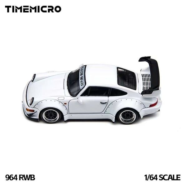  Mô hình xe Porsche RWB 964 white tỉ lệ 1:64 Time micro TM648502 