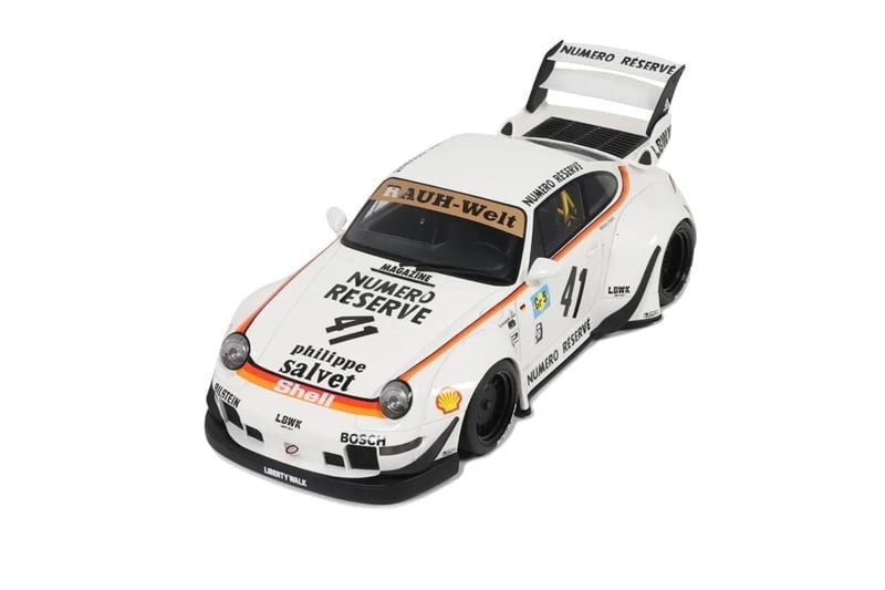  Mô hình xe Porsche 911 993 RWB Bodykit Kato-San White tỉ lệ 1:18 GT-Spirit GT451 