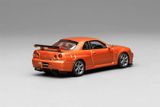  Mô hình xe Nissan Skyline GT-R (R34) V-Spec II Customized Metallic Orange tỉ lệ 1:64 Motorhelix M63471 