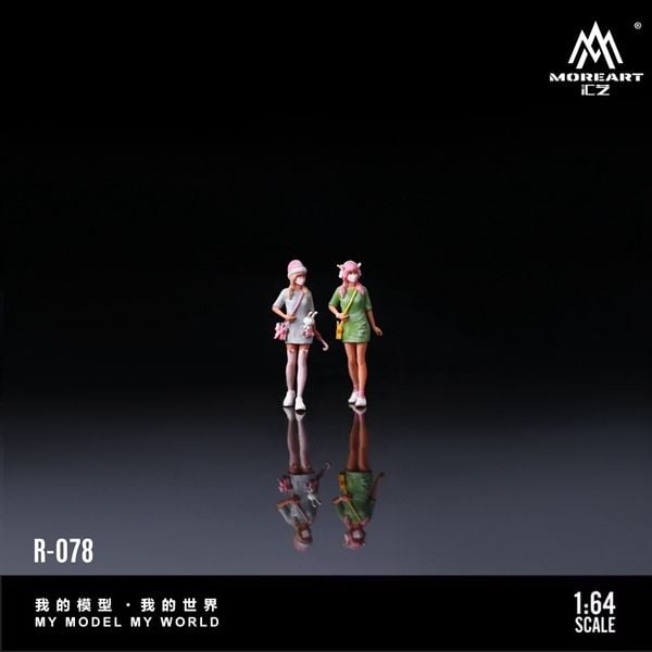  Mô hình nhân vật set sweet cute girl best friend doll resin tỉ lệ 1:64 MoreArt MO223078 